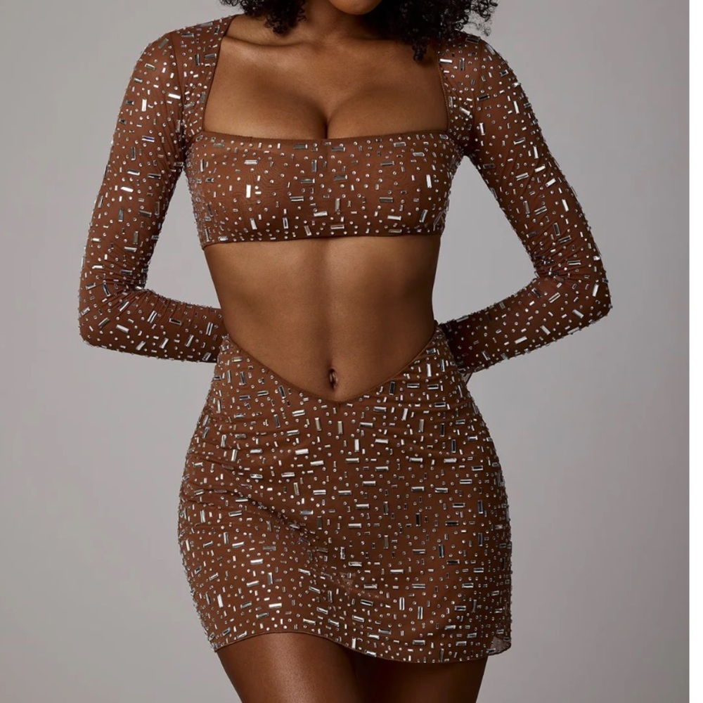 Oh Polly long sleeve top + skirt set